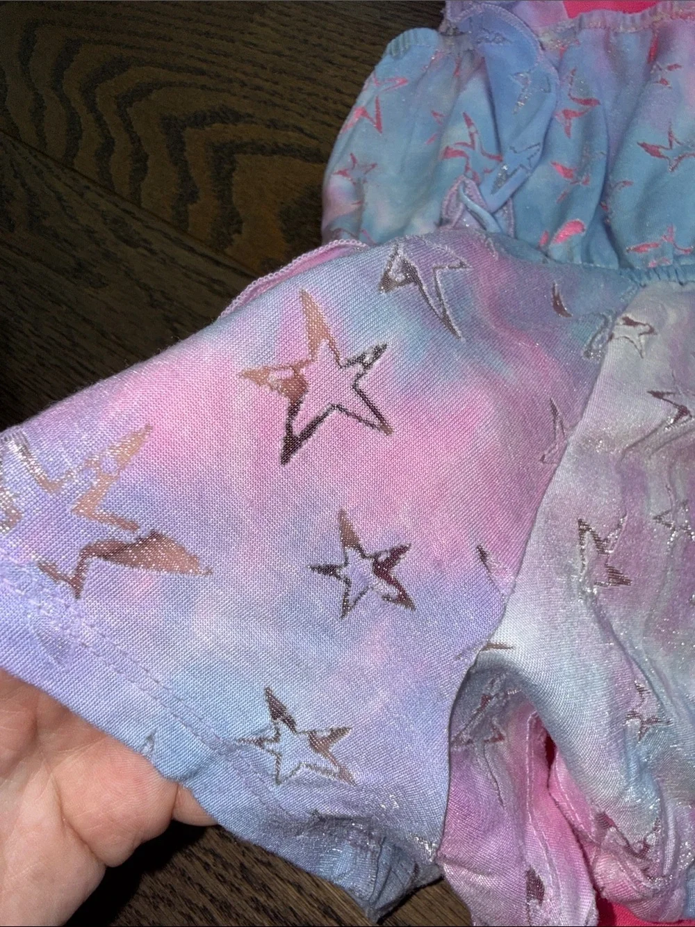 Sara Sara Pink and Light Blue Star Romper 18-24 months baby 2t toddler euc